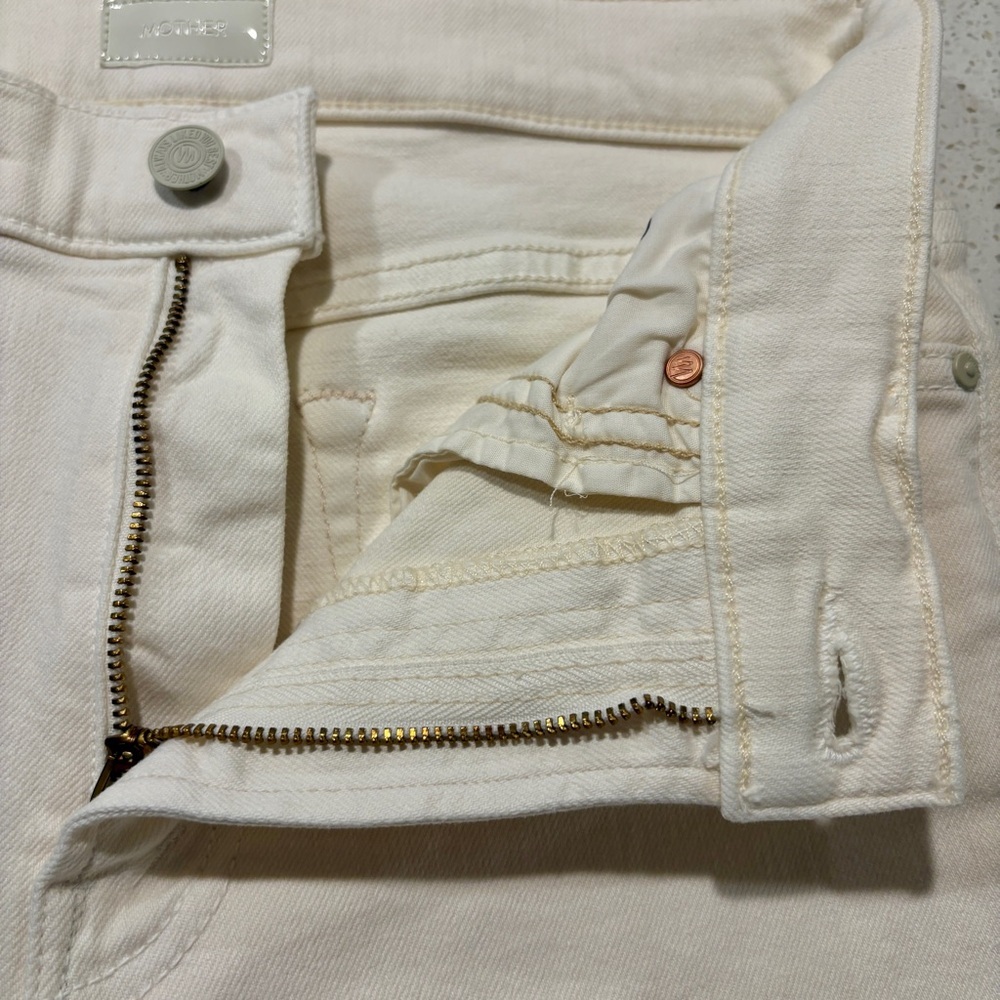 Mother The Rascal Crop Fray in Cream Puffs Size 27 - Picture 4 of 11